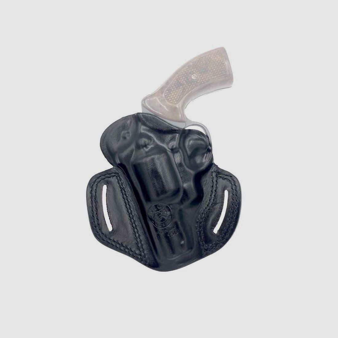 Pancake Lederholster für Revolver 2 1/2" S&W K/L Frame,Colt,Ruger,Korth,Taurus,HW 357,Zoraki R1/R2 Schwarz Rechtshänder