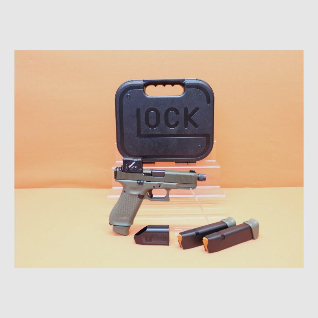 Glock Ha.Pistole 9mmLuger Glock45 Gen5 A-CUT Aimpoint COA Combo Hunter Edition OD Green m. Red Dot Sight