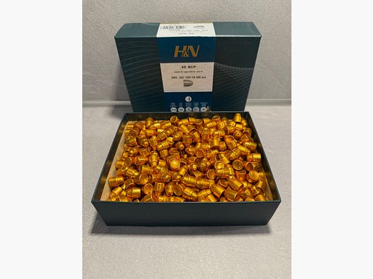 H&N SWC .452, 200 gr HS Semi-Wadcutter Geschoss (SWC) für 45 ACP / 45 Auto