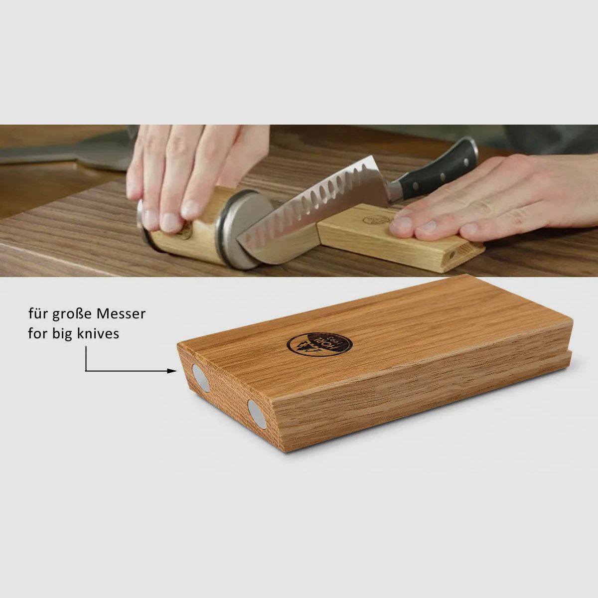 Affilatore HORL in rovere e guida per affilatura magnetica (RSE-SET)