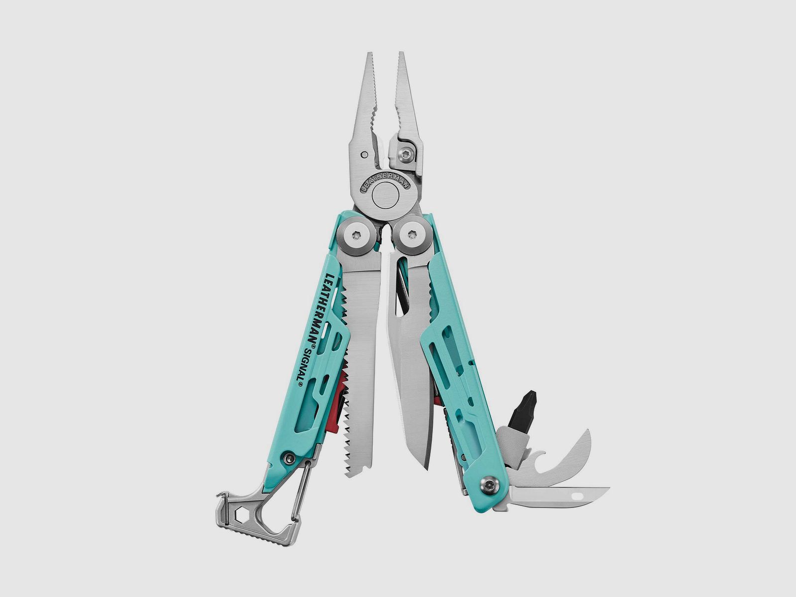 Leatherman SIGNAL Aqua Stainless, Molle Holster, Schwarz, L