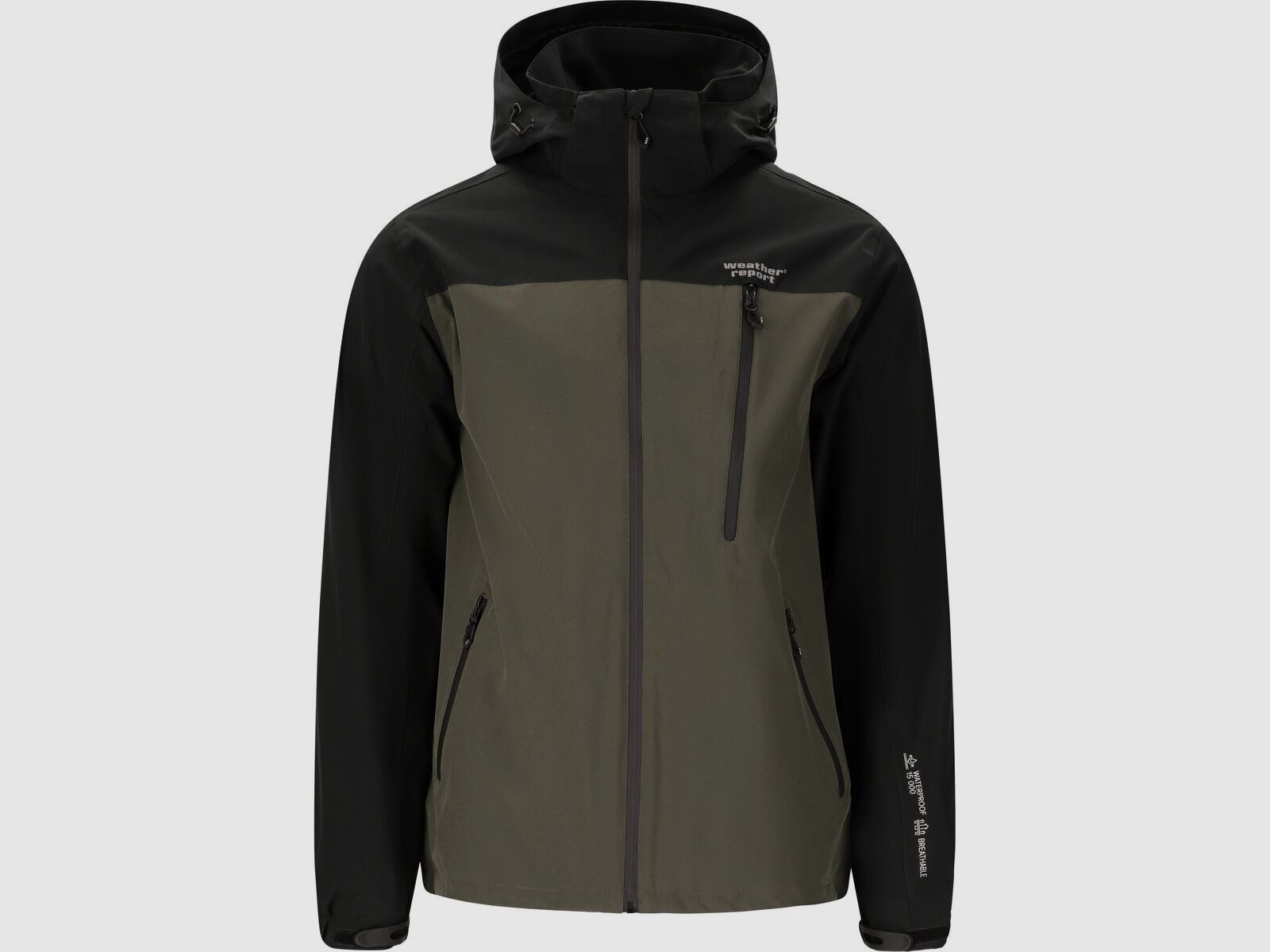 Weather Report Delton AWG Jacke W-Pro 15000 Schwarz/Grau Grün Herren - L