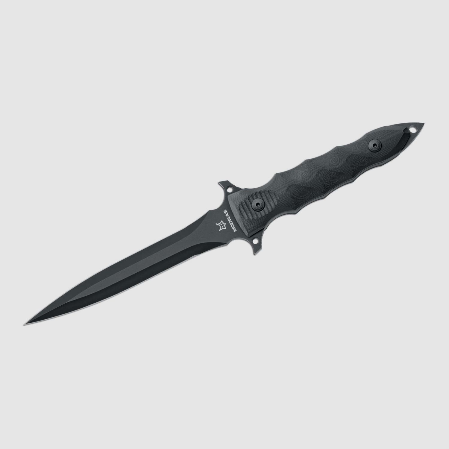 Modras Black Dolch mit hochwertiger Lederscheide