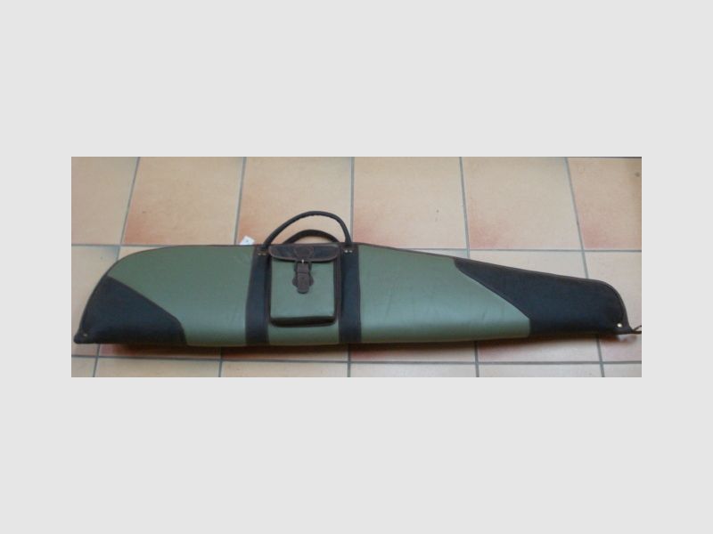 Futteral grün Glattleder - Länge: 140 cm, Außentasche