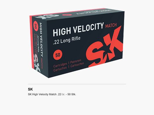 SK High Velocity Match .22 l.r. – 50 st.