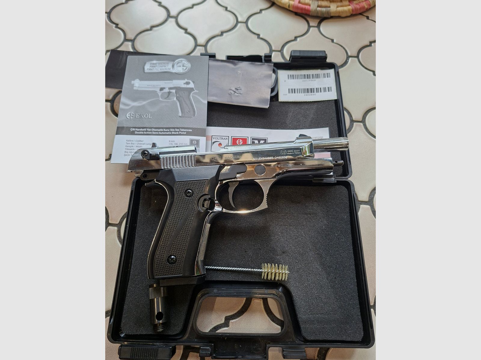 EKOL Firat Magnum Chrom 9mm P.A.K. - Gaz Signal NEU !, image 3 sur 3