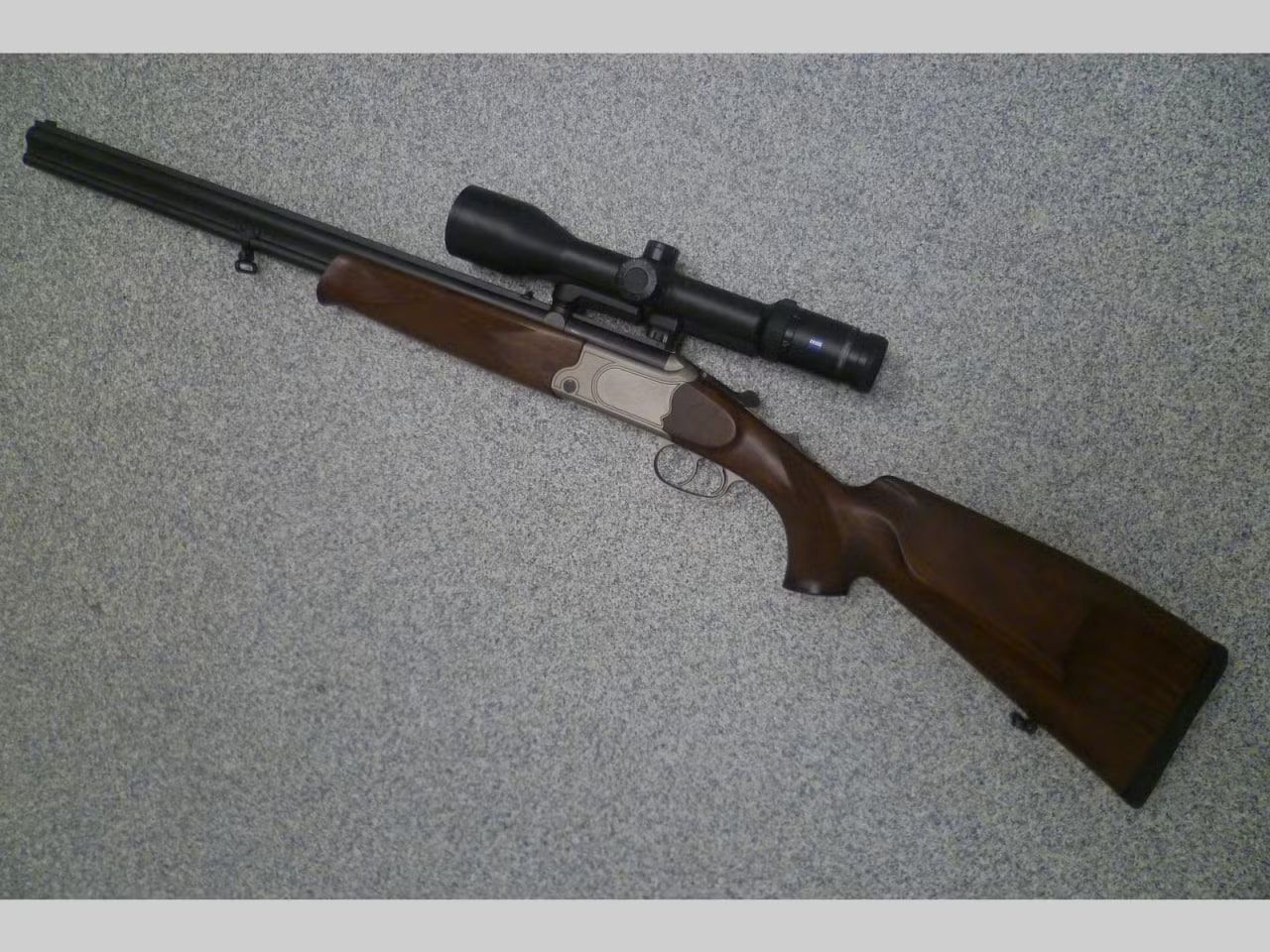 ockbüchsflinte Simson 20/76 & .30R Blaser mit Zeiss Victoty HT