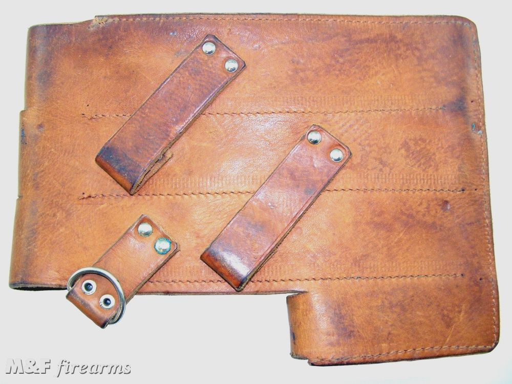 Norwegische Magazintasche für 3 Magazine MP 38 MP 40 & MP STEN sowie kleine Tasche für Magazinlader Naturleder