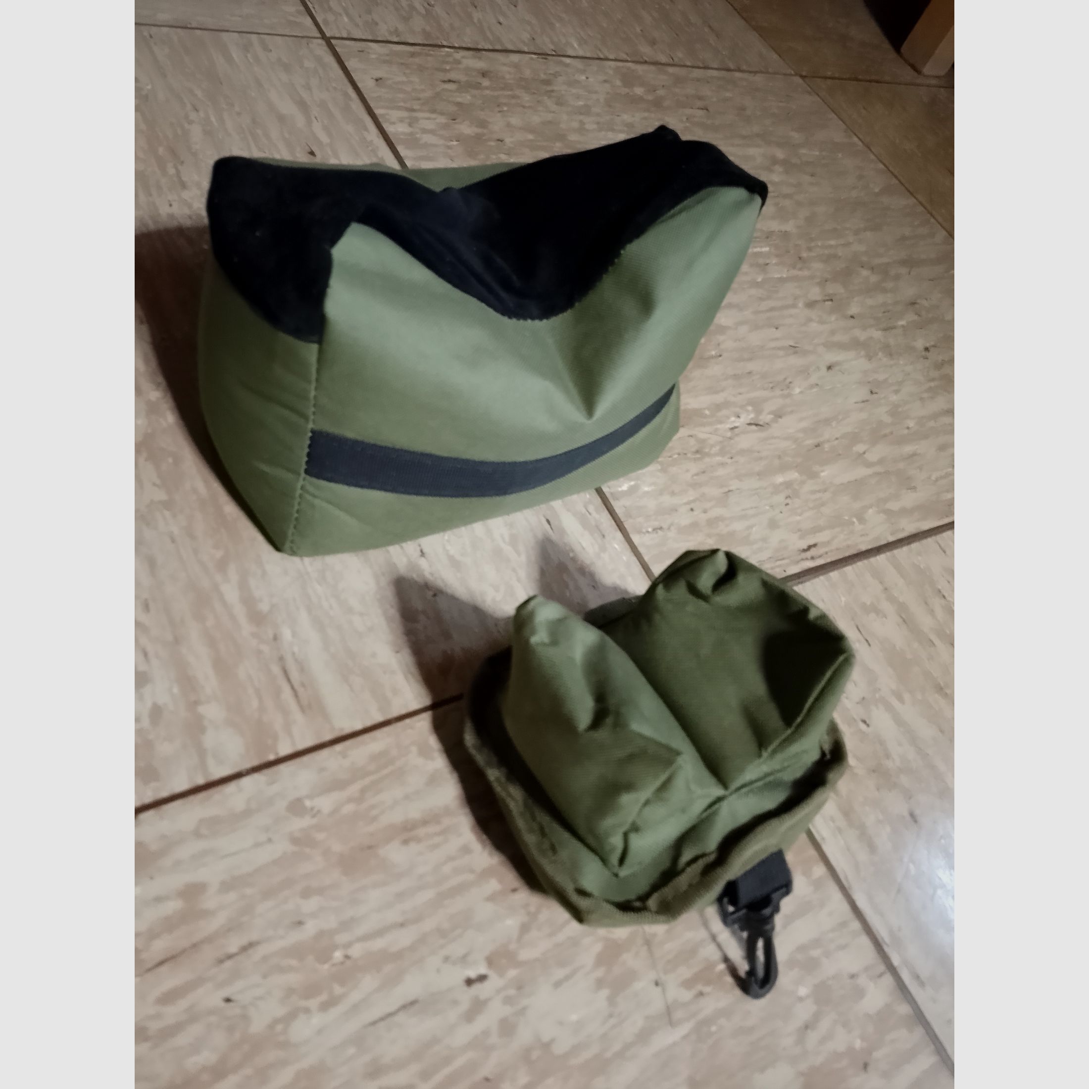 Weapons sandbag rest sniper bag support rifle green sand bag set 2 pieces