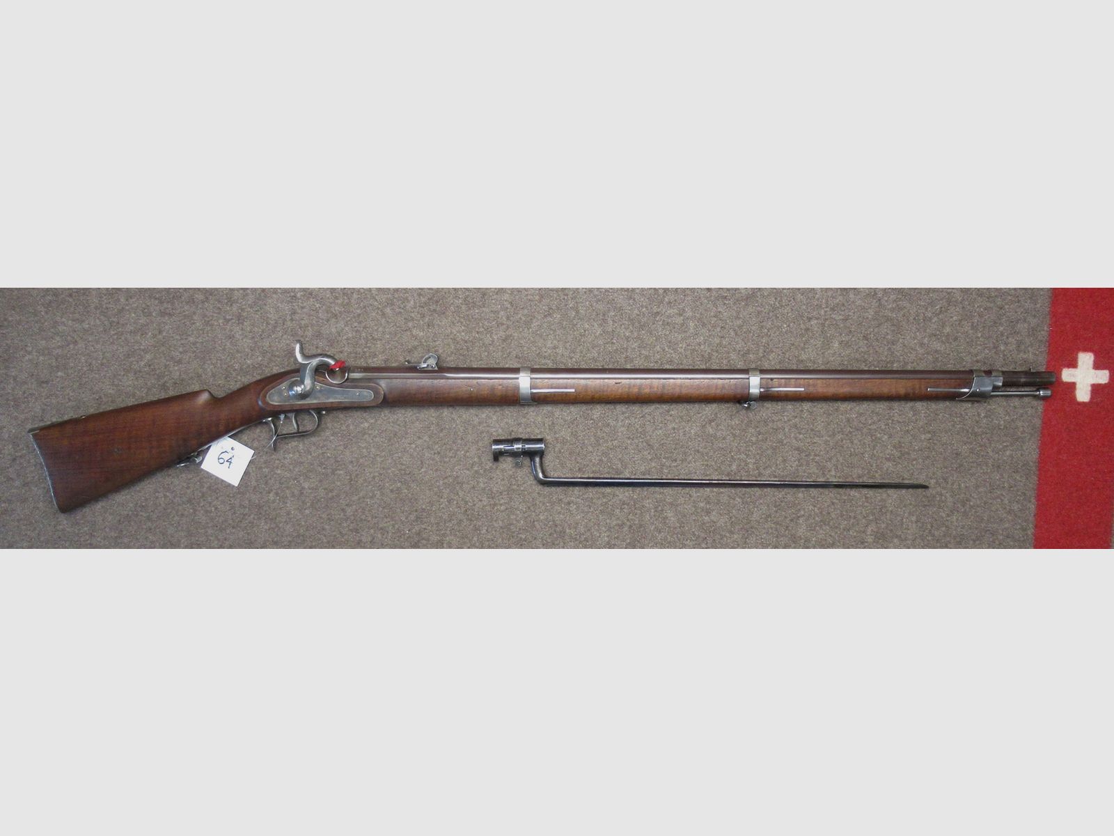 Geweer Jägergewehr prototype mod. 1856/59 kal. 12mm, afbeelding 1 van 8