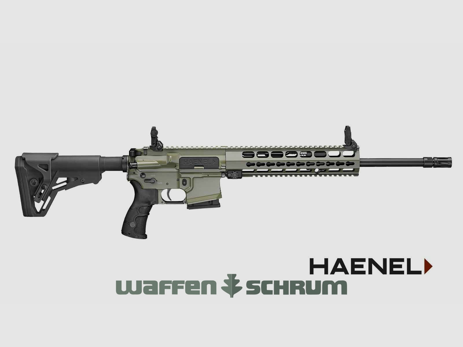 Haenel CR 223 olive / Long handguard / Match trigger