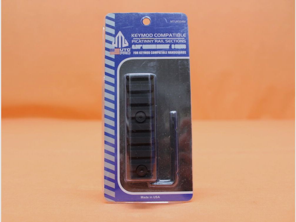 UTG - Leapers UTG KeyMod Compatible Picatinny Rail Sections (MTURS04M) Black 8 Slots Picatinnyschiene