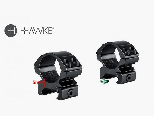HAWKE Pierścienie Weaver - 1 cal niski 22112