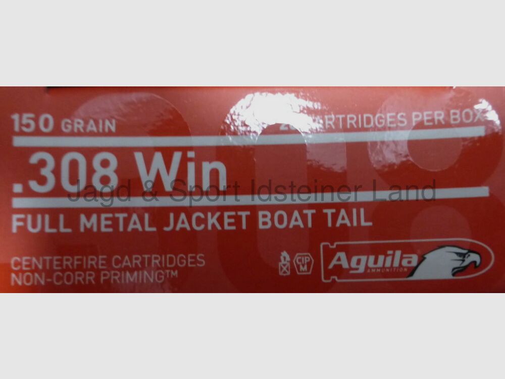AGUILA 150grs, FMJ-BT, 20 Patronen pro Packung