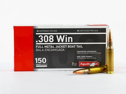 Aguila .308 Winchester FMJ-BT, 150 grs