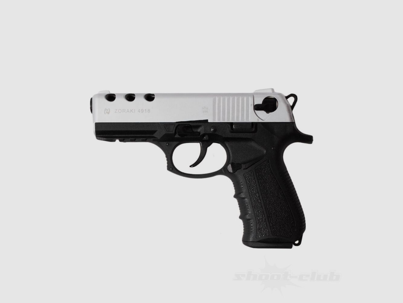 Zoraki Zoraki 4918 matte chrome 9mm P.A.K.