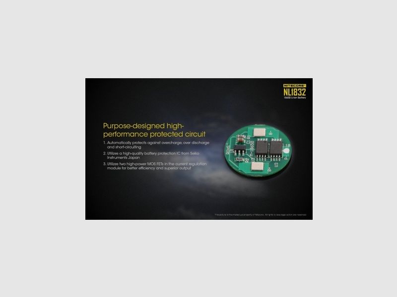 Akumulator Nitecore 18650 NL1832 3200mAh, zdjęcie 6 z 11