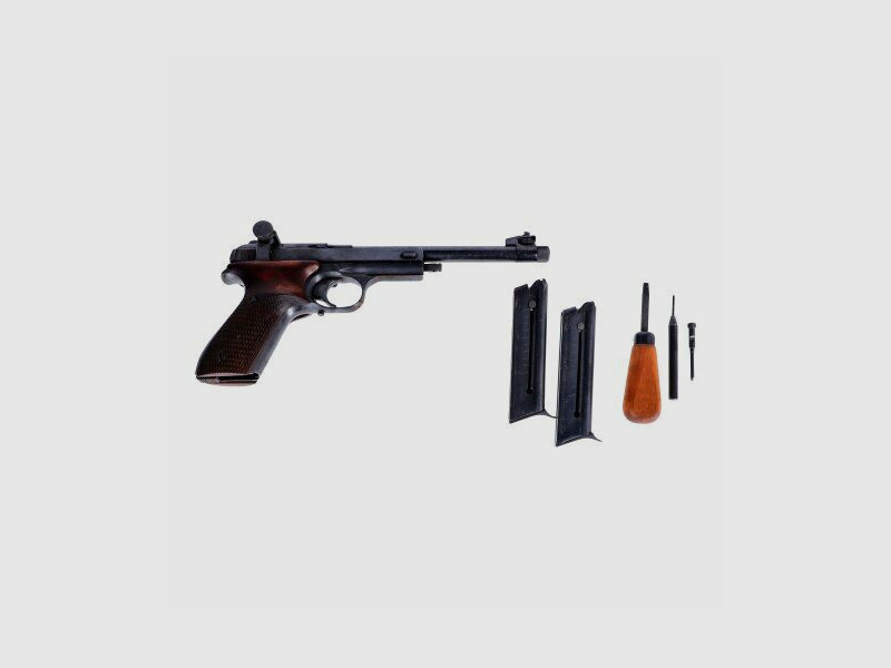 Pistole Margolin Kaliber .22lr mit Zubehörbox