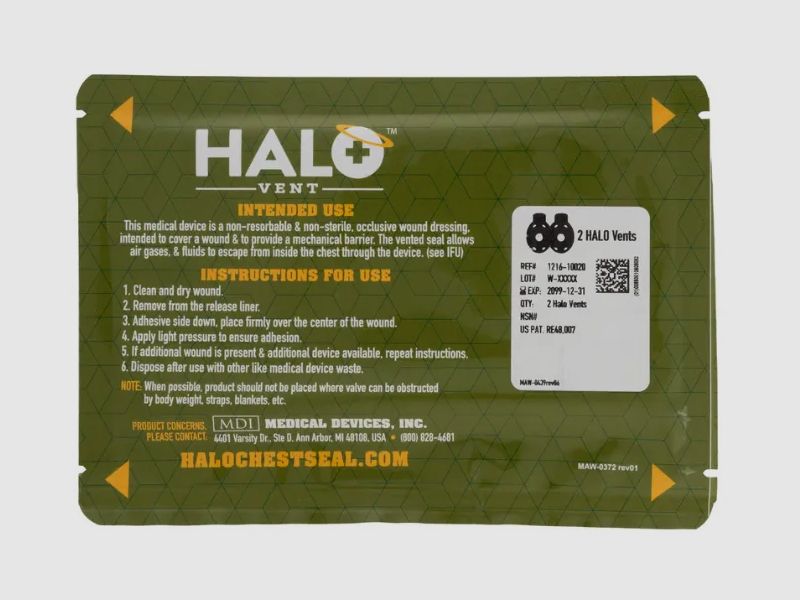 HALO Vent 2 Pack Brustabdichtungen IFAK, Bild 1 von 6