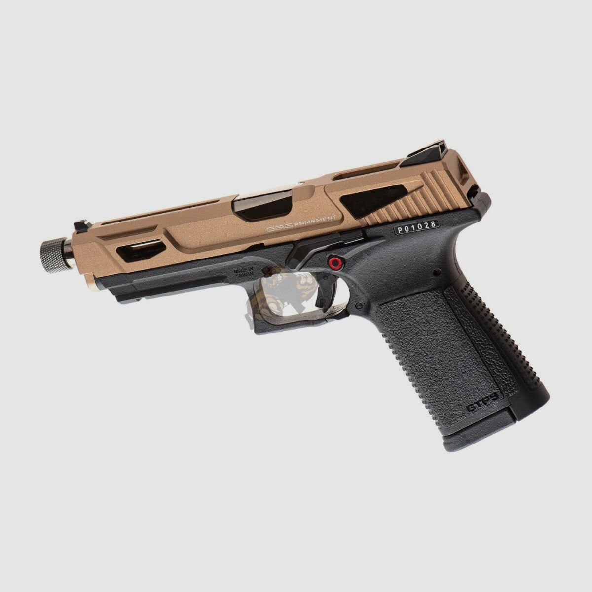GTP9 MS CNC Scivolo in Metallo Gas Blow Back Nero/Deserto Airsoft Libero da 18 - GBB - F | G&G, immagine 2 di 7
