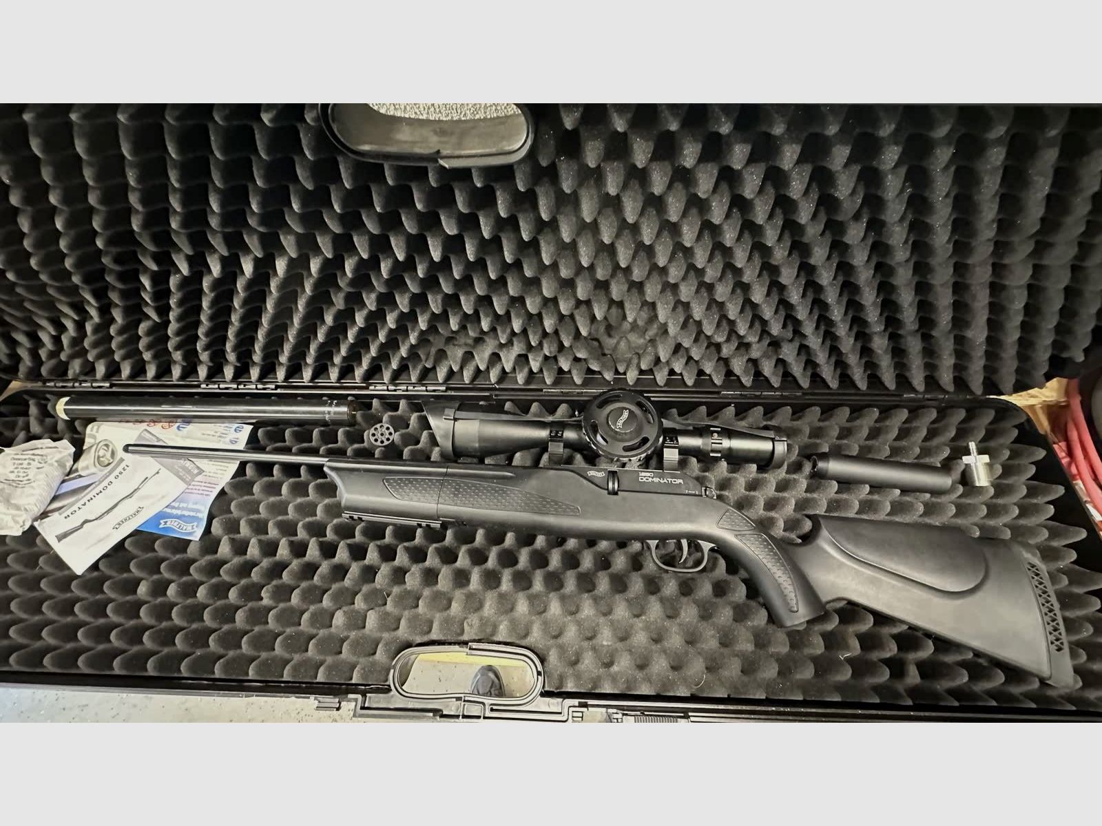 Walther 1250 Dominator PCP 4,5mm Komplettset + 5L 300bar + ZF + Zubehör