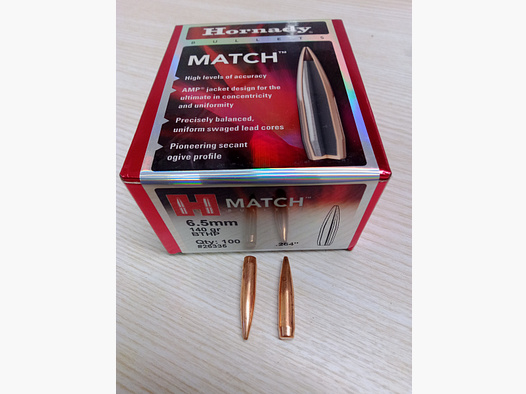 Hornady Geschosse 6,5 .264 9,1g/140grs. BTHP Match 26335 100Stk.