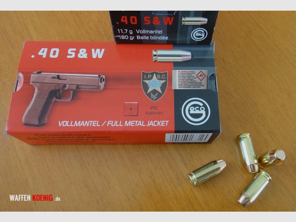 GECO 100 piezas de cartuchos GECO .40 S+W FM-FK