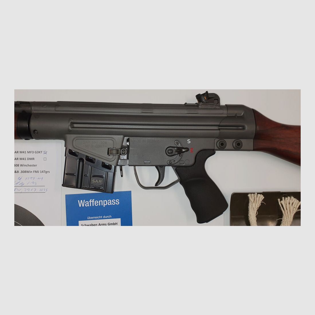 Swabian Arms GmbH semi-automatic rifle SAR M41 SPORTMATCH MF3 G3KT caliber 308win. - MADE IN GERMANY - similar to HK41/G3