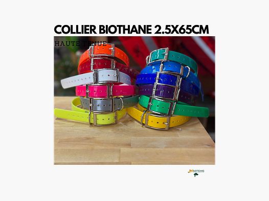 Biothane Hondenhalsband Maat 2,5x65cm Hoge Sterkte