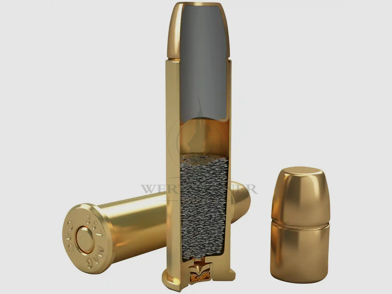 Magtech .357 Magnum Vollmantel Flachkopf 8,1g/125grs., Bild 3 von 3