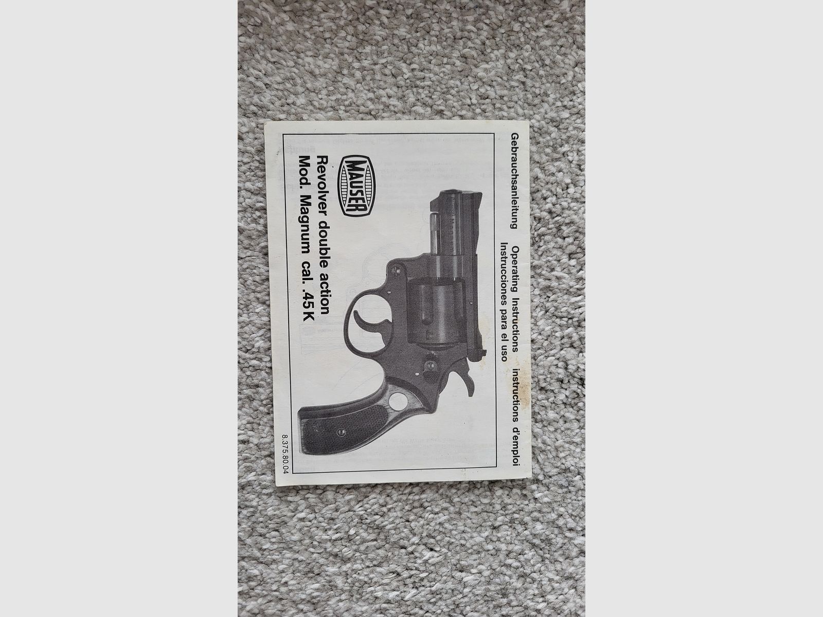 Revolver à double action Mod. Magnum cal.45k