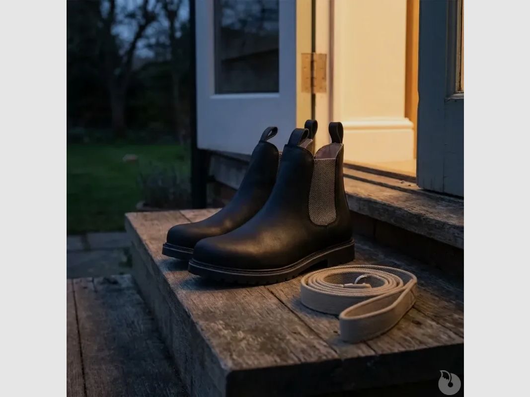 Bottines Heritage Farmer Brighton Chelsea en cuir noir, image 6 sur 15
