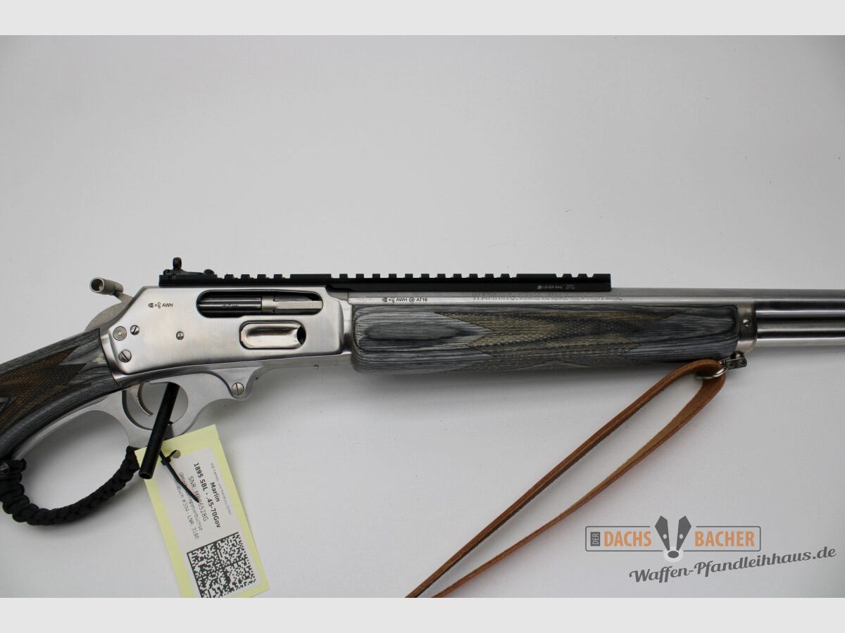 UHR Büchse Marlin 1895 SBL Kal. 45-70 GOV Stainless Lederriemen, Bild 6 von 8