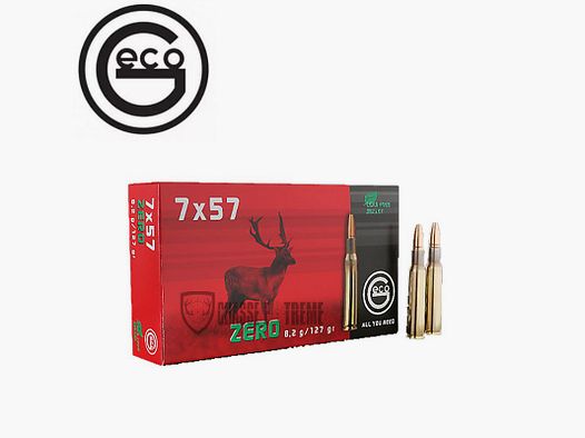 20 Munitions GECO cal 7x57 127gr ZERO