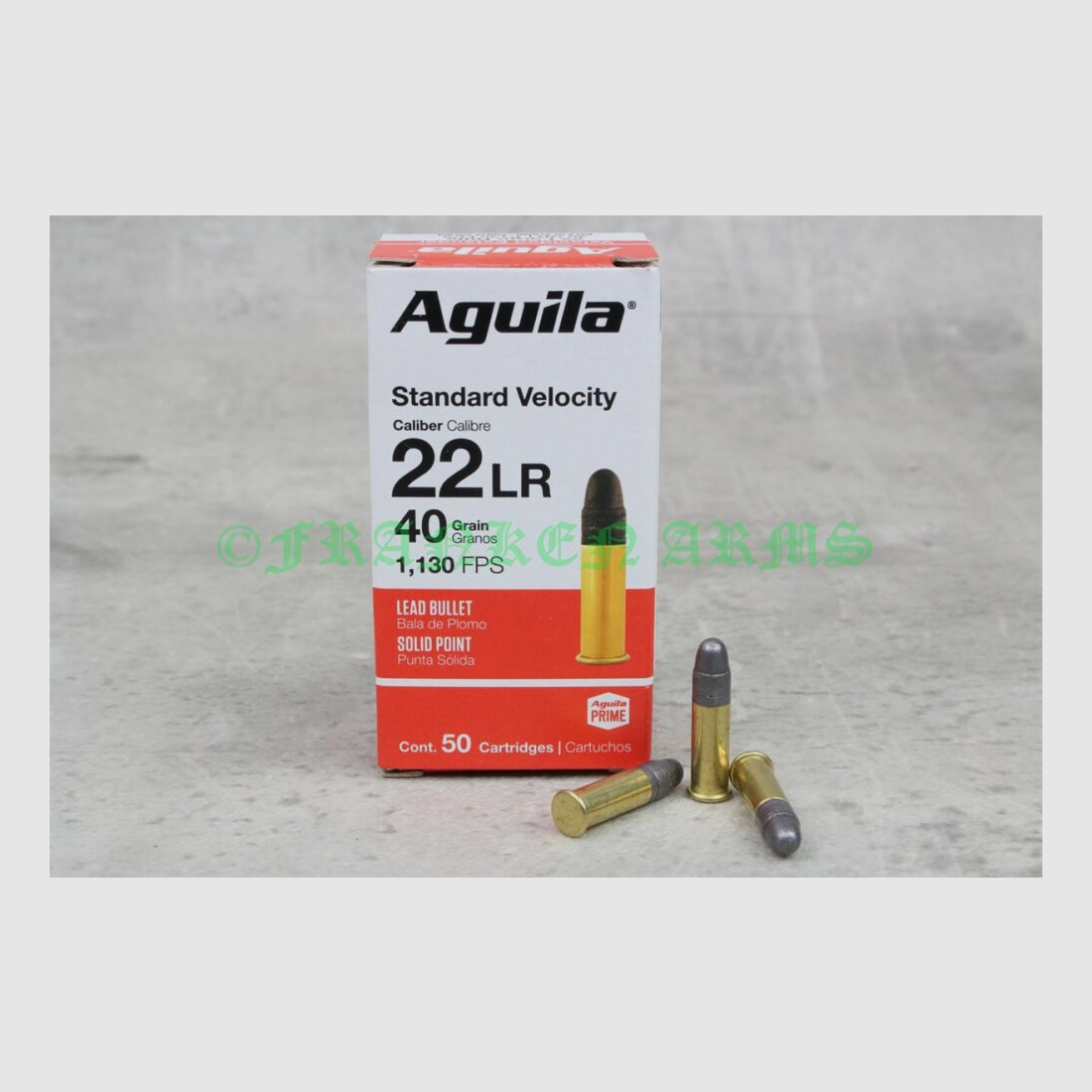 Aguila Standard Velocity .22 lr. SP 40gr. 2.6g 50 pieces bulk price