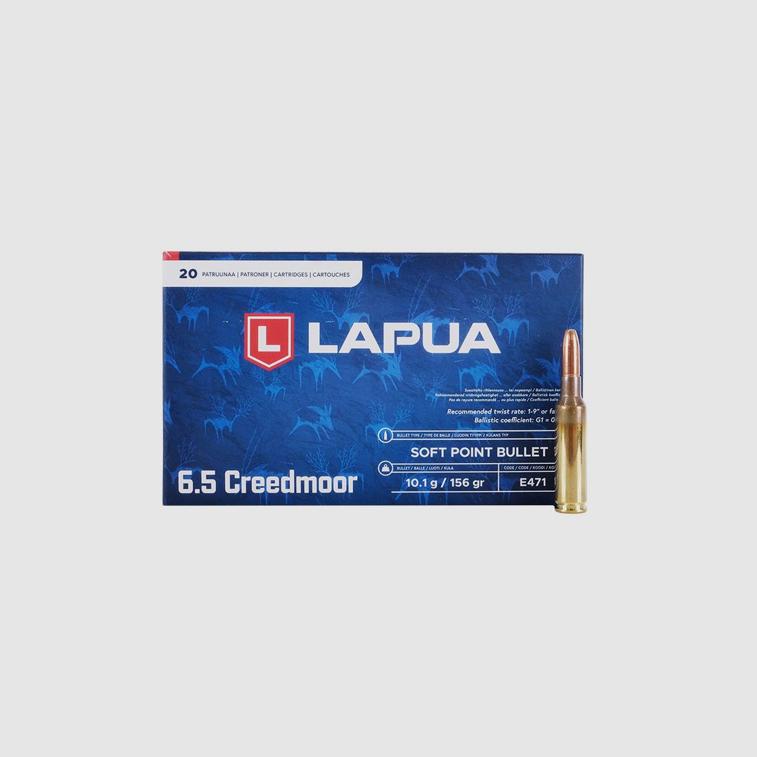 Lapua 6,5Creedmoor 10,1g Mega Büchsenpatronen