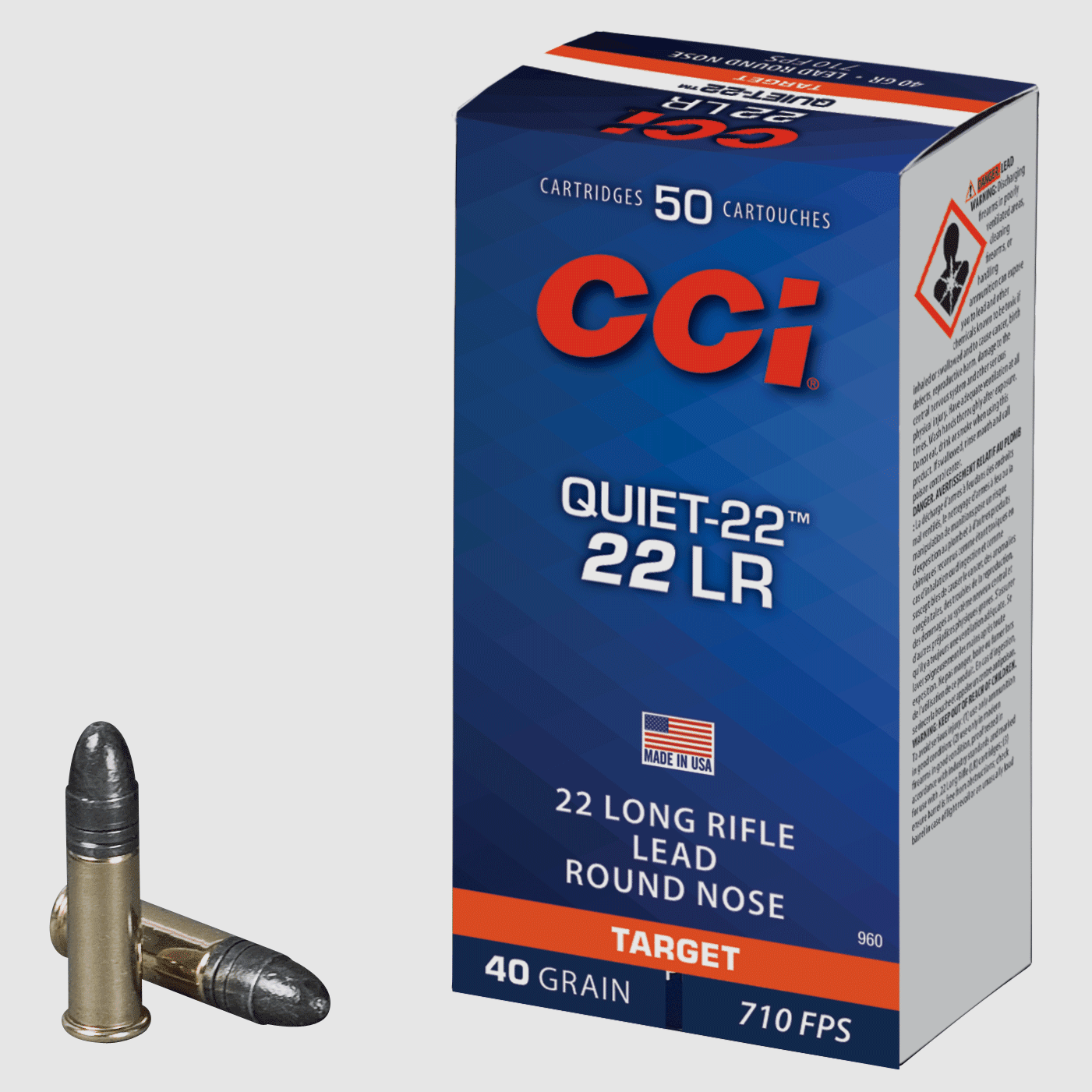 CCI C/22LR Quiet-22 40 grains – Box mit 50