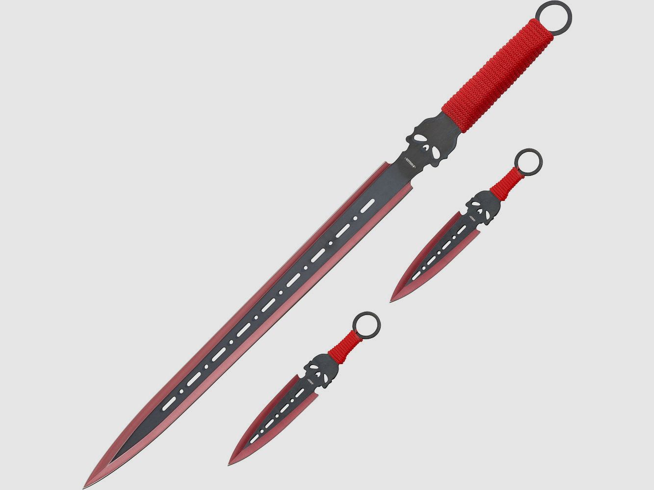Miecz na plecy z kunai i pochwą