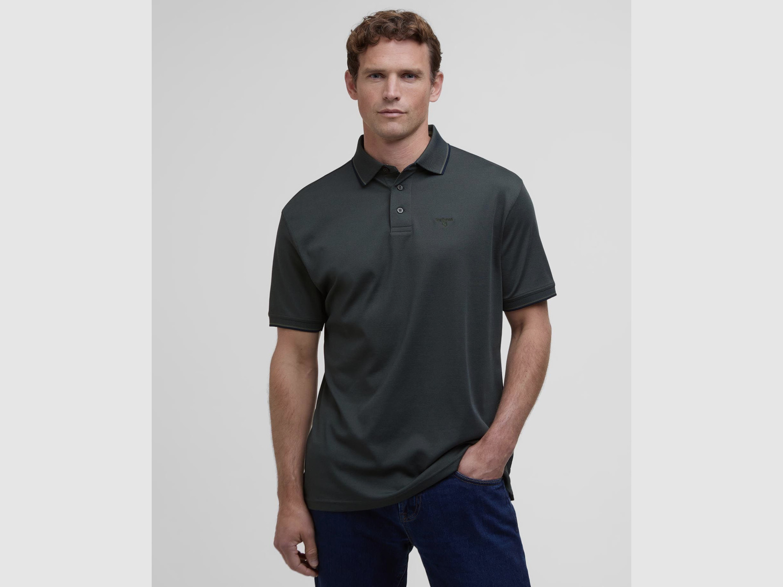 BARBOUR Poloshirt Heydon Short-Sleeved Olive