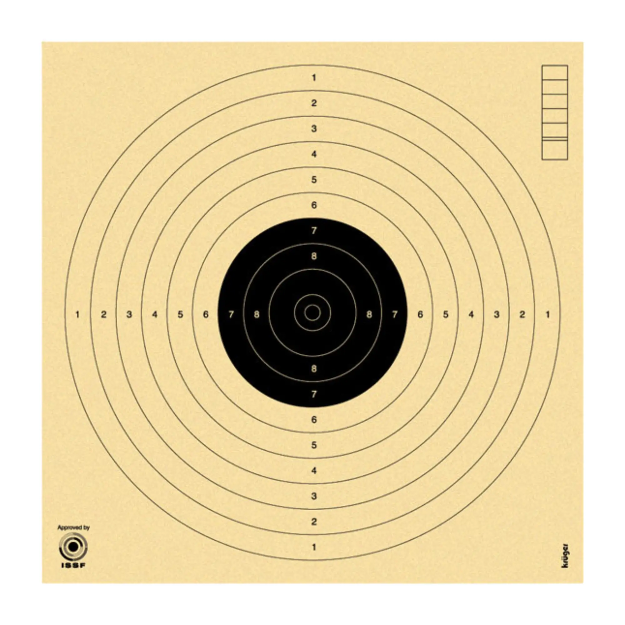 Objetivo para pistolas de aire 10 m | 17x17 cm (250 piezas)