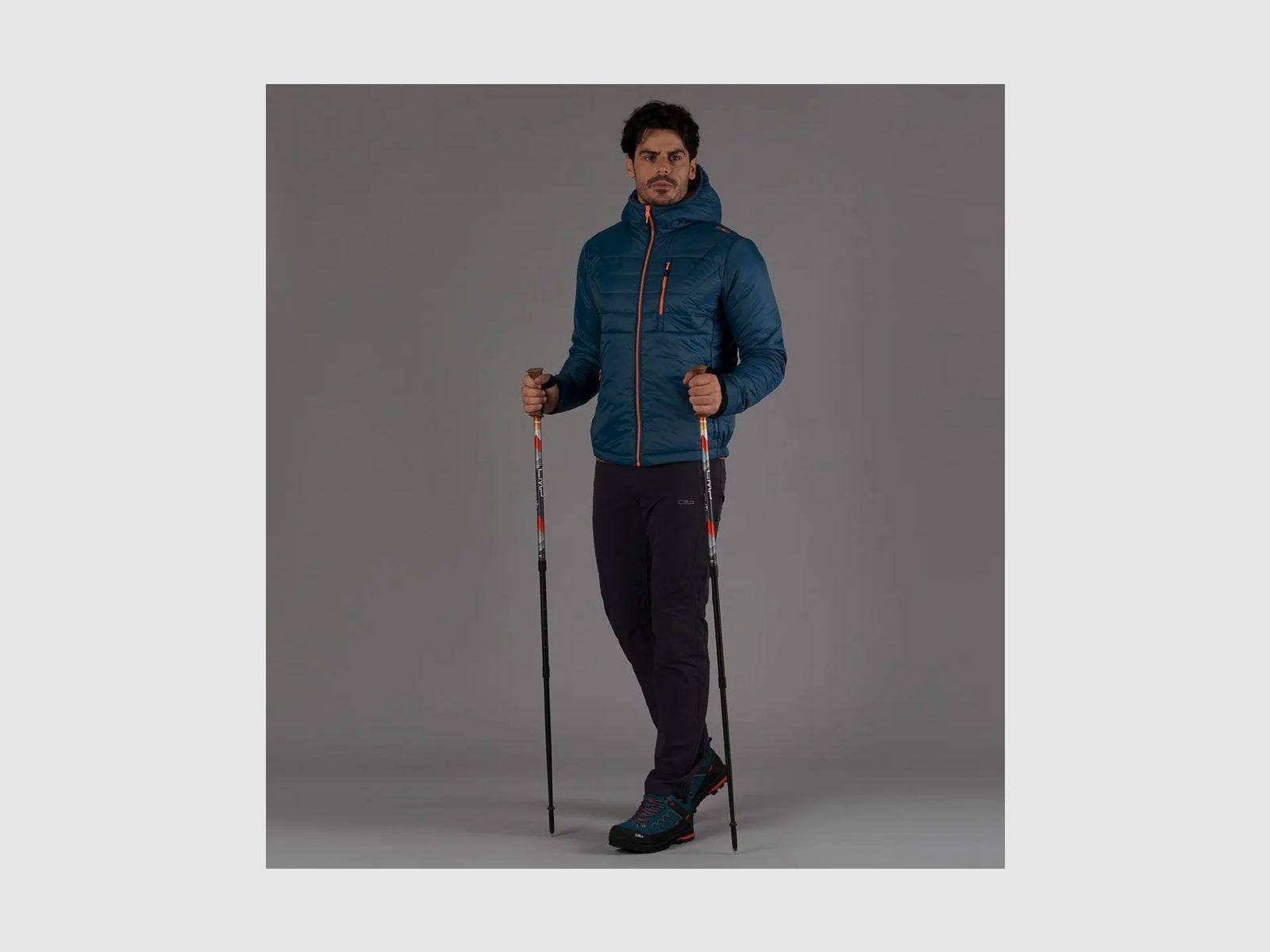 CMP Herren Stretch-Nylon-Wanderhosen ANTRACITE-CEMENTO