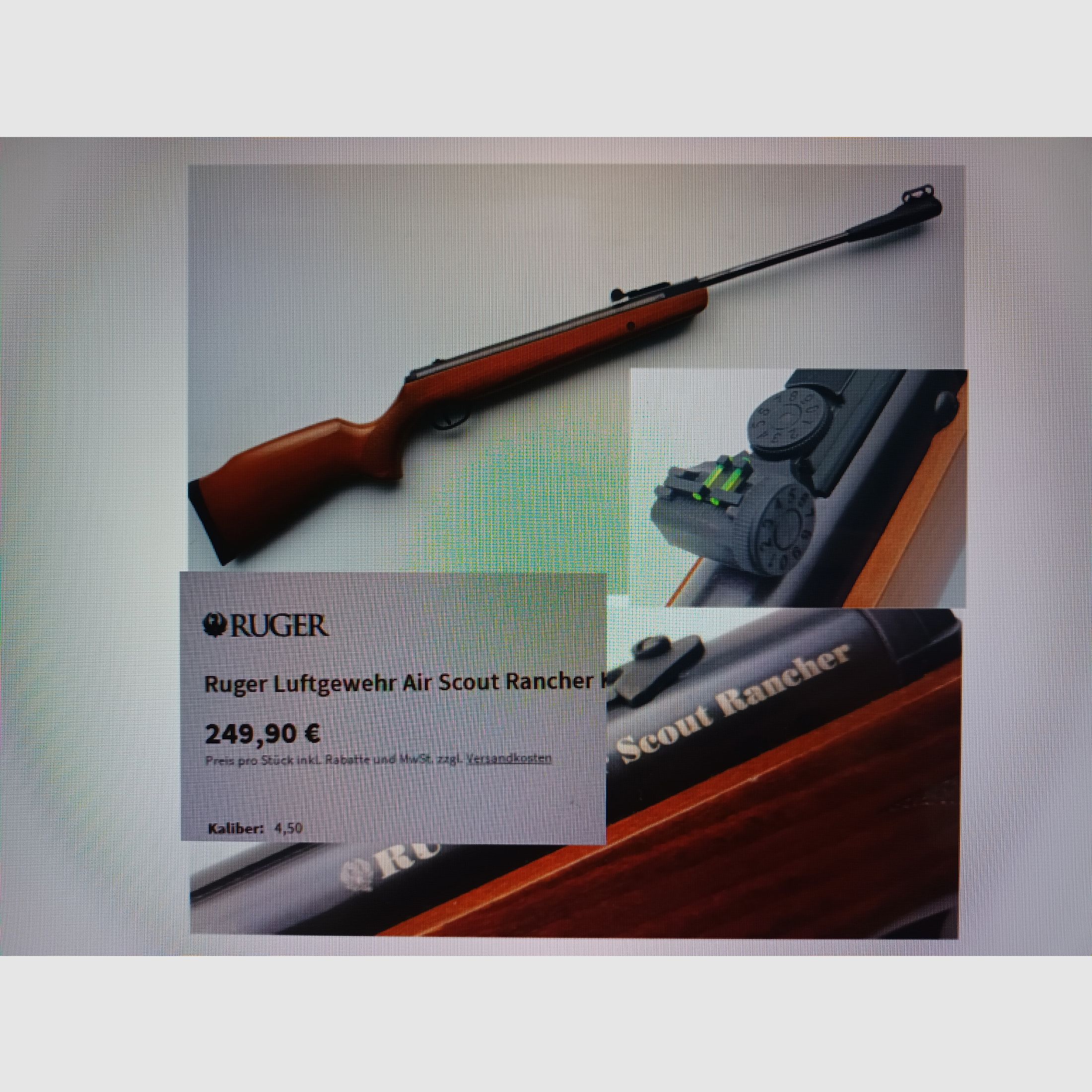 LUFTGEWEHR __ Ruger Air Scout Rancher __ Kal. 4,5 mm (.177) ___ Neu Preis 249,- EUR, Bild 2 von 6
