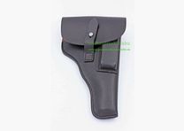 Funda de cinturón AKAH (Fa. Albrecht Kind) para P-38, funda de pistola marrón