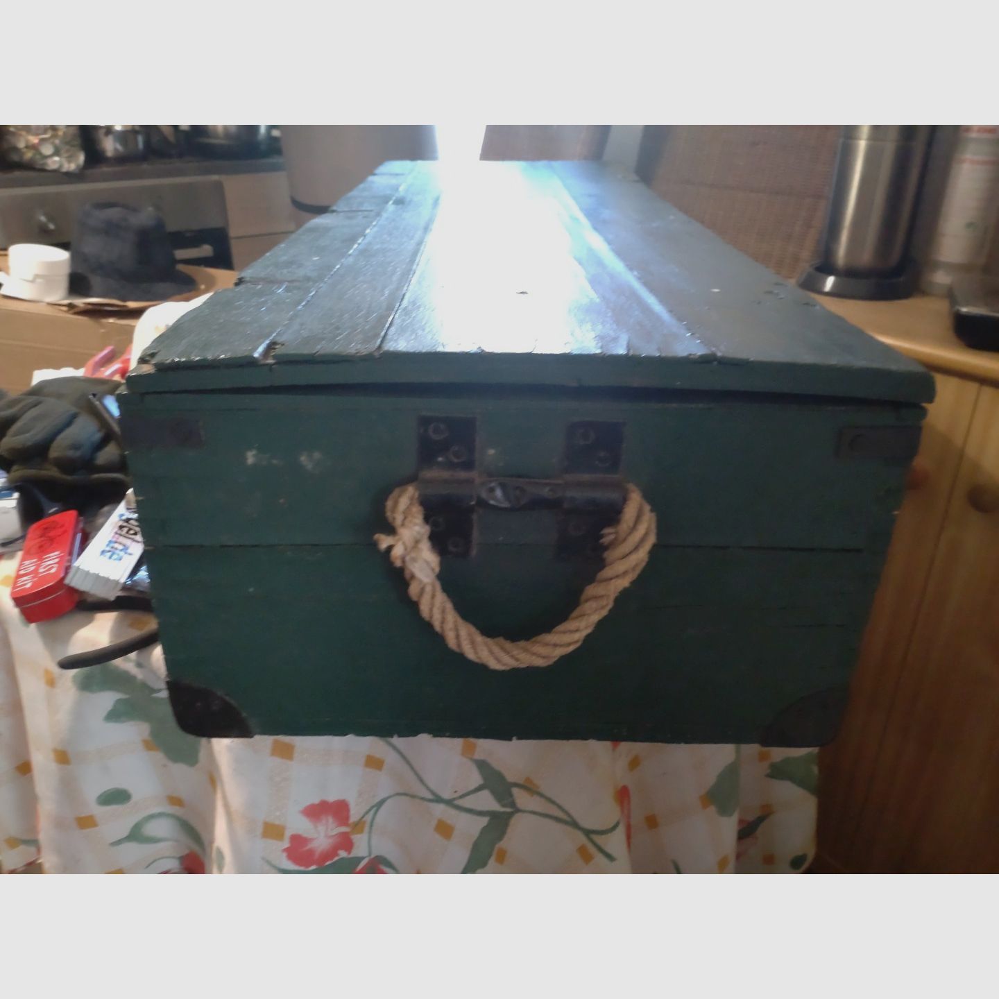 Caja de municiones - 2ª Guerra Mundial - 1940 - WM - Sello - Madera "Kart. 15cmK39" #Raro#