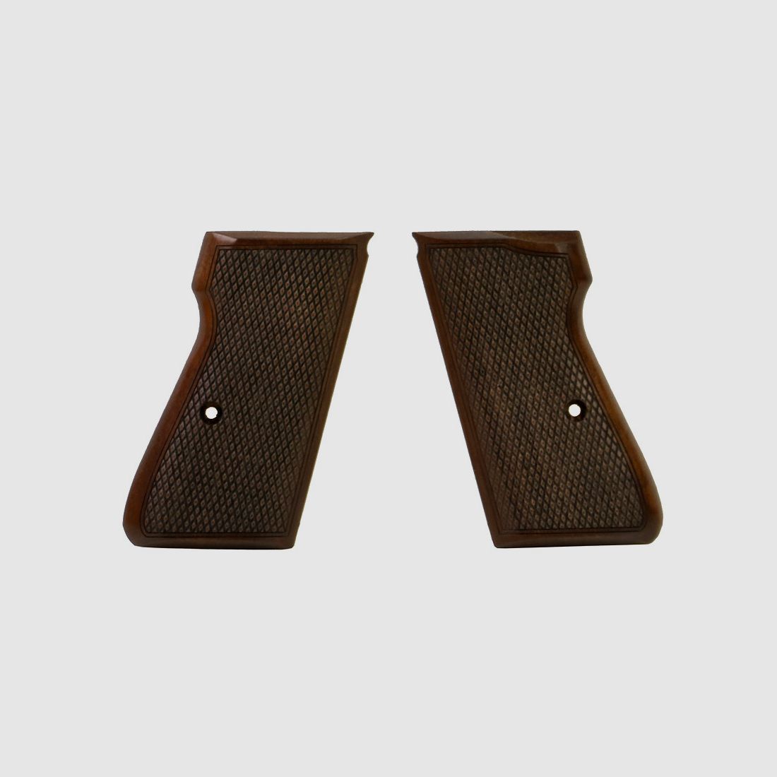 Holzgriffschalen fĂĽr Schreckschuss-, Gas-, Signalpistole Walther PP Fischhaut