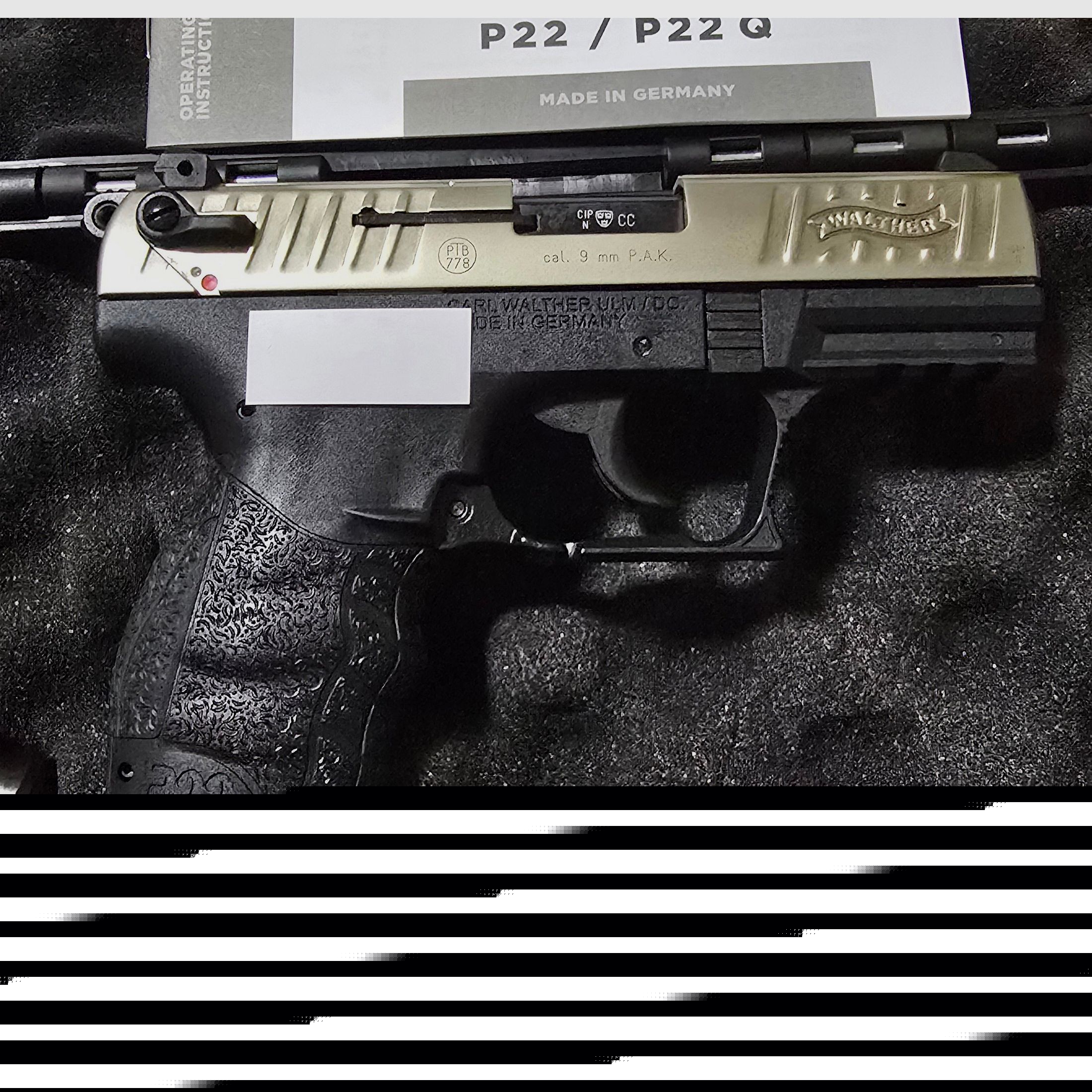 Walther P22 Q Nickel 9mm PAK Schreckschuss