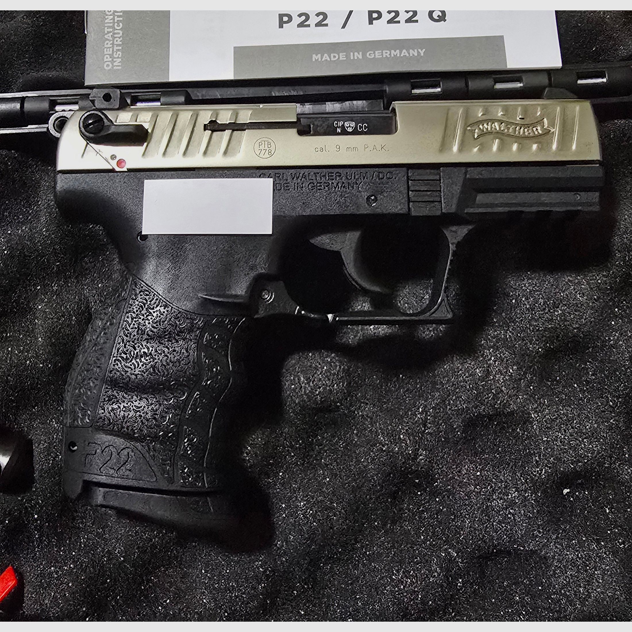 Walther P22 Q Nickel 9mm PAK Schreckschuss