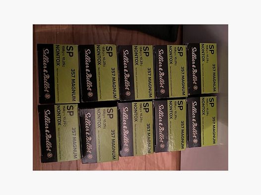 NONTOX 500 Schuß (10Packungen) 357 Magnum 158 Grain Sellier&Bellot NONTOX