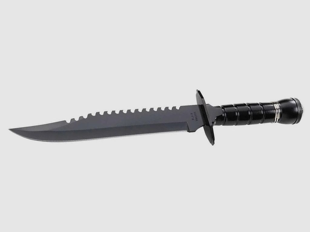 Outdoormesser Ăśberlebensmesser Herbertz Stahl 420 KlingenlĂ¤nge 25,7 cm Edelstahl Griff inklusive Kompass Abziehstein Lederscheide (P18)