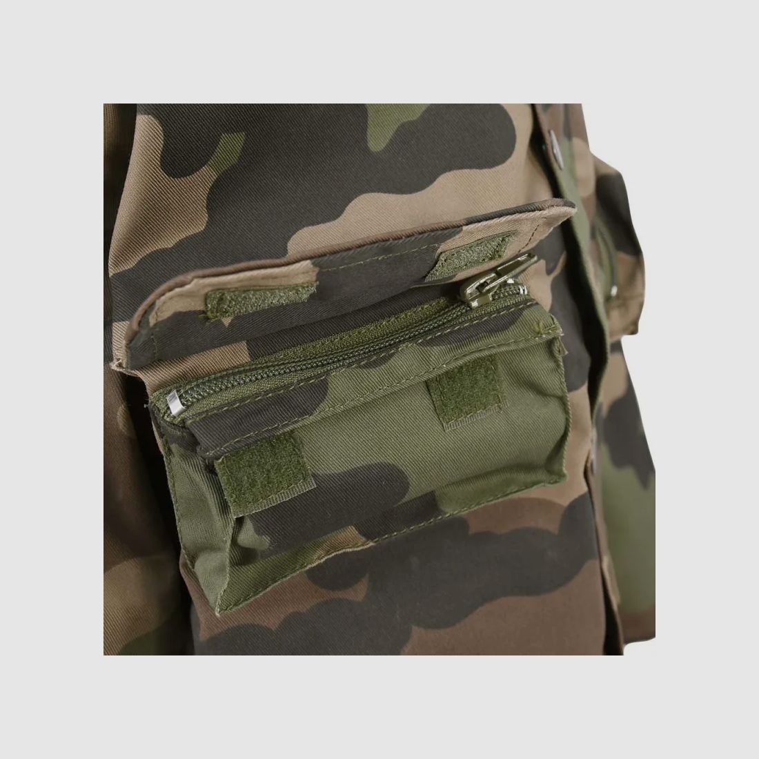 Giacca da caccia con zip in cotone poliestere camo 6 a 16 anni, immagine 12 di 13